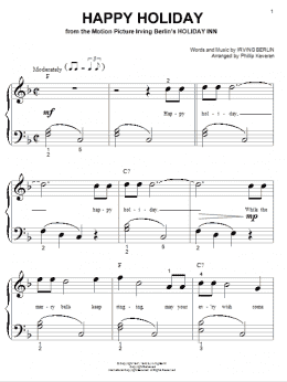 page one of Happy Holiday (arr. Phillip Keveren) (Big Note Piano)