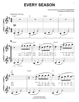 page one of Every Season (arr. Phillip Keveren) (Big Note Piano)