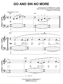 page one of Go And Sin No More (arr. Phillip Keveren) (Big Note Piano)