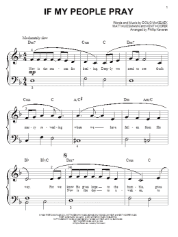 page one of If My People Pray (arr. Phillip Keveren) (Big Note Piano)