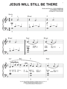 page one of Jesus Will Still Be There (arr. Phillip Keveren) (Big Note Piano)
