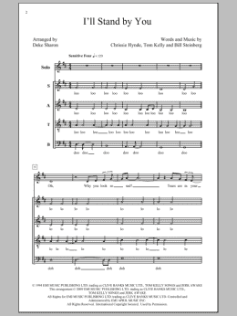 page one of I'll Stand By You (SATB Choir)