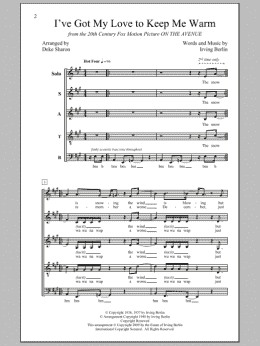page one of I've Got My Love To Keep Me Warm (arr. Deke Sharon) (SATB Choir)