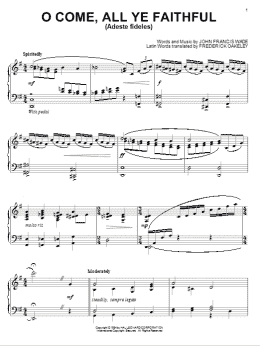 page one of O Come, All Ye Faithful (Adeste Fideles) (Piano Solo)
