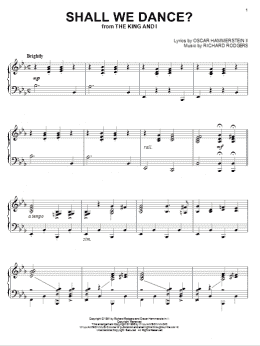 page one of Shall We Dance? (Piano Solo)