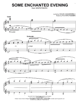 page one of Some Enchanted Evening (Piano Solo)