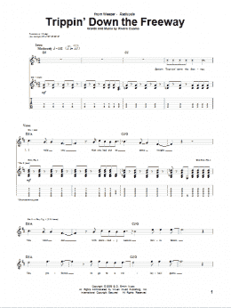 page one of Trippin' Down The Freeway (Guitar Tab)