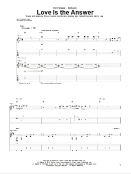 page one of Love Is The Answer (Guitar Tab)