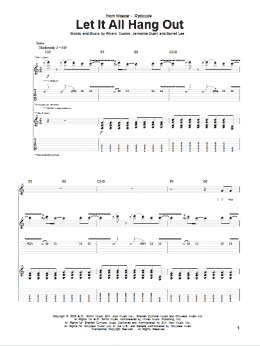 page one of Let It All Hang Out (Guitar Tab)