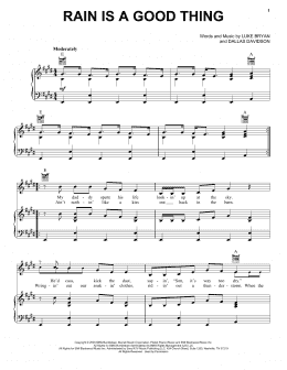 page one of Rain Is A Good Thing (Piano, Vocal & Guitar Chords (Right-Hand Melody))