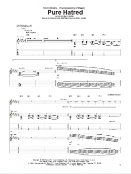 page one of Pure Hatred (Guitar Tab)
