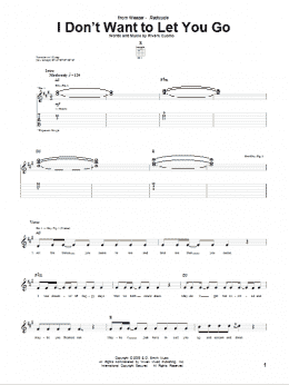 page one of I Don't Want To Let You Go (Guitar Tab)