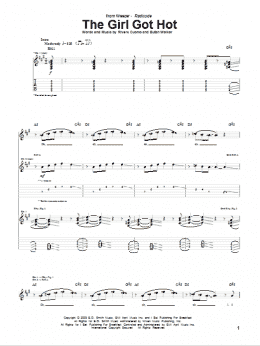 page one of The Girl Got Hot (Guitar Tab)