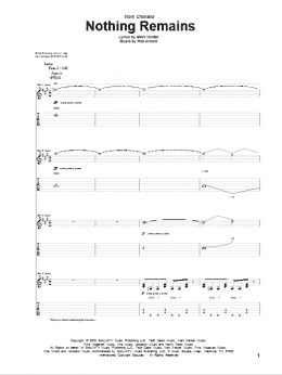 page one of Nothing Remains (Guitar Tab)