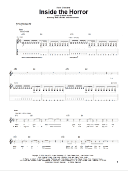 page one of Inside The Horror (Guitar Tab)