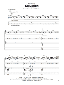 page one of Salvation (Guitar Tab)