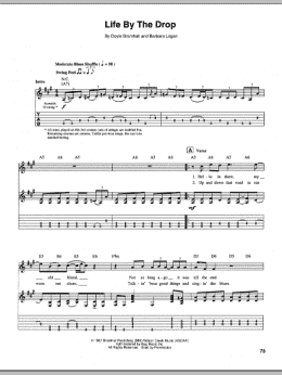 page one of Life By The Drop (Guitar Tab)