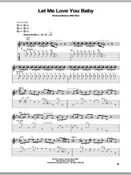 page one of Let Me Love You Baby (Guitar Tab)