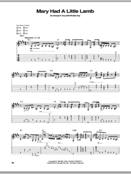 page one of Mary Had A Little Lamb (Guitar Tab)