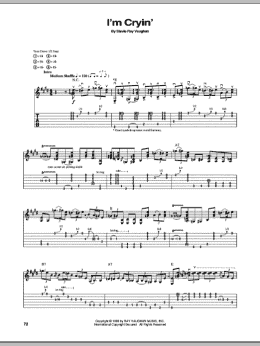 page one of I'm Cryin' (Guitar Tab)