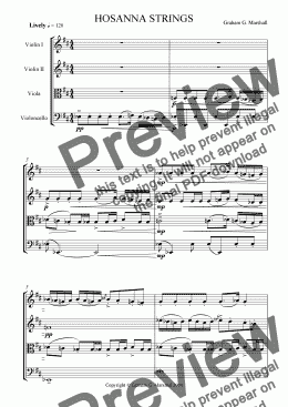 page one of STRING HOSANNA