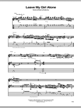 page one of Leave My Girl Alone (Guitar Tab)