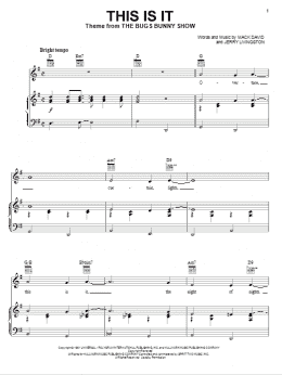 page one of This Is It (Piano, Vocal & Guitar Chords (Right-Hand Melody))