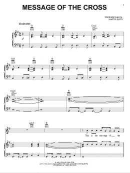 page one of Message Of The Cross (Piano, Vocal & Guitar Chords (Right-Hand Melody))
