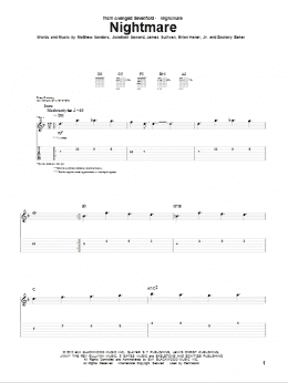 page one of Nightmare (Guitar Tab)