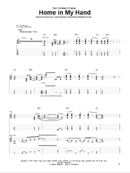 page one of Home In My Hand (Guitar Tab)