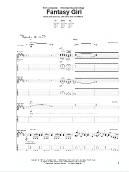 page one of Fantasy Girl (Guitar Tab)