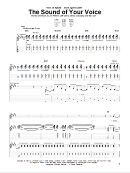 page one of The Sound Of Your Voice (Guitar Tab)