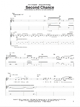 page one of Second Chance (Guitar Tab)