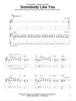 page one of Somebody Like You (Guitar Tab)