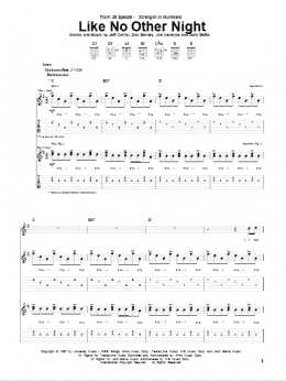 page one of Like No Other Night (Guitar Tab)