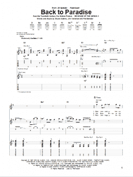 page one of Back To Paradise (Guitar Tab)