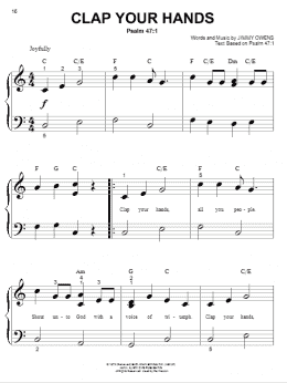 page one of Clap Your Hands (Big Note Piano)