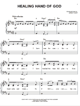 page one of Healing Hand Of God (Easy Piano)