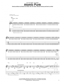 page one of Atomic Punk (Guitar Tab)