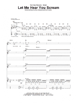 page one of Let Me Hear You Scream (Guitar Tab)