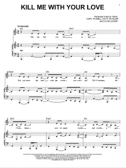 page one of Kill Me With Your Love (Piano, Vocal & Guitar Chords (Right-Hand Melody))