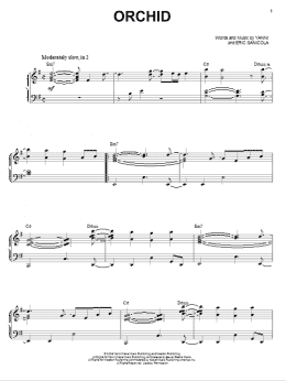 page one of Orchid (Piano, Vocal & Guitar Chords (Right-Hand Melody))