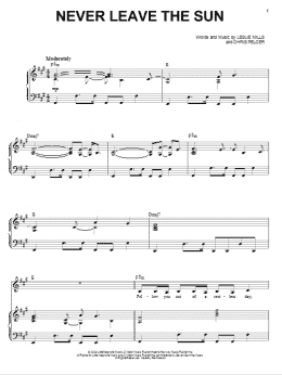 page one of Never Leave The Sun (Piano, Vocal & Guitar Chords (Right-Hand Melody))