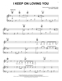 page one of I Keep On Loving You (Piano, Vocal & Guitar Chords (Right-Hand Melody))