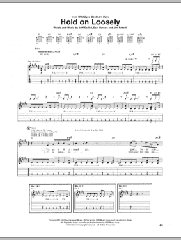 page one of Hold On Loosely (Guitar Tab)