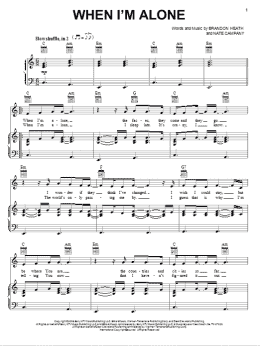 page one of When I'm Alone (Piano, Vocal & Guitar Chords (Right-Hand Melody))