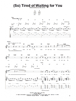 page one of (So) Tired Of Waiting For You (Guitar Tab)