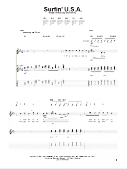 page one of Surfin' U.S.A. (Guitar Tab)