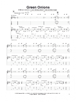 page one of Green Onions (Guitar Tab)