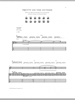 page one of Pretty On The Outside (Guitar Tab)